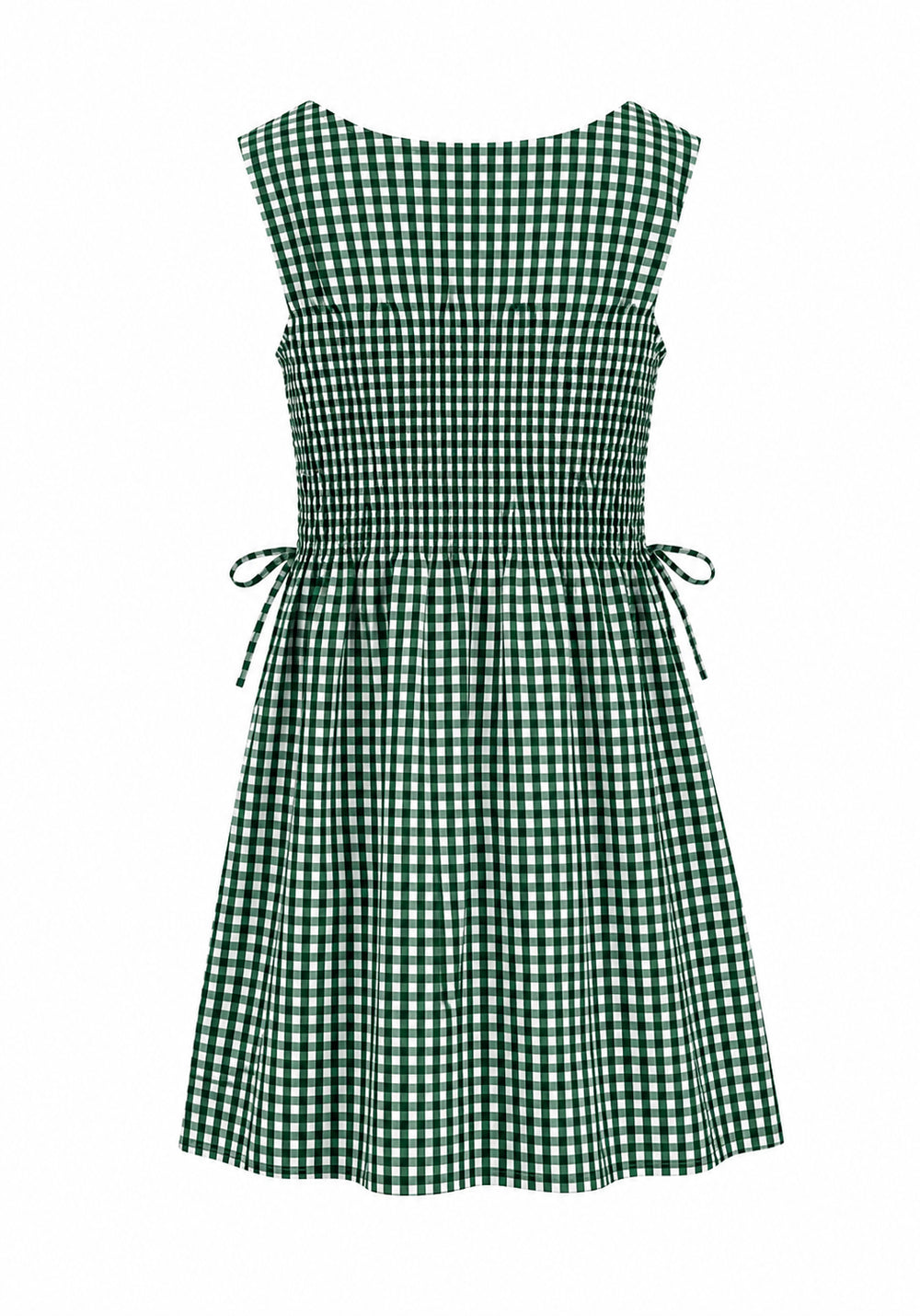 Check Dress, Forest green