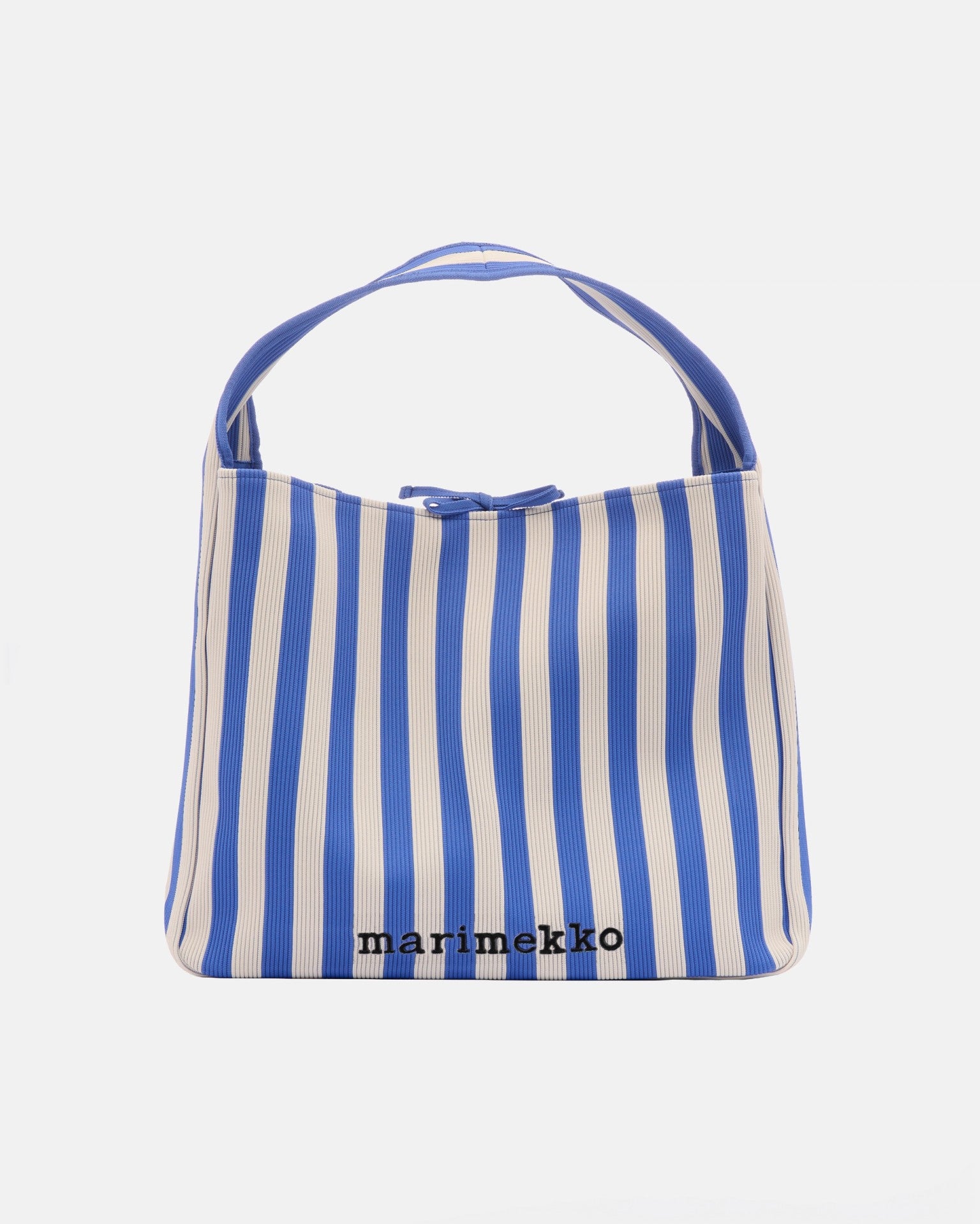 Knitted Merirosvo Olkalaukku Large, Sininen/Valkoinen