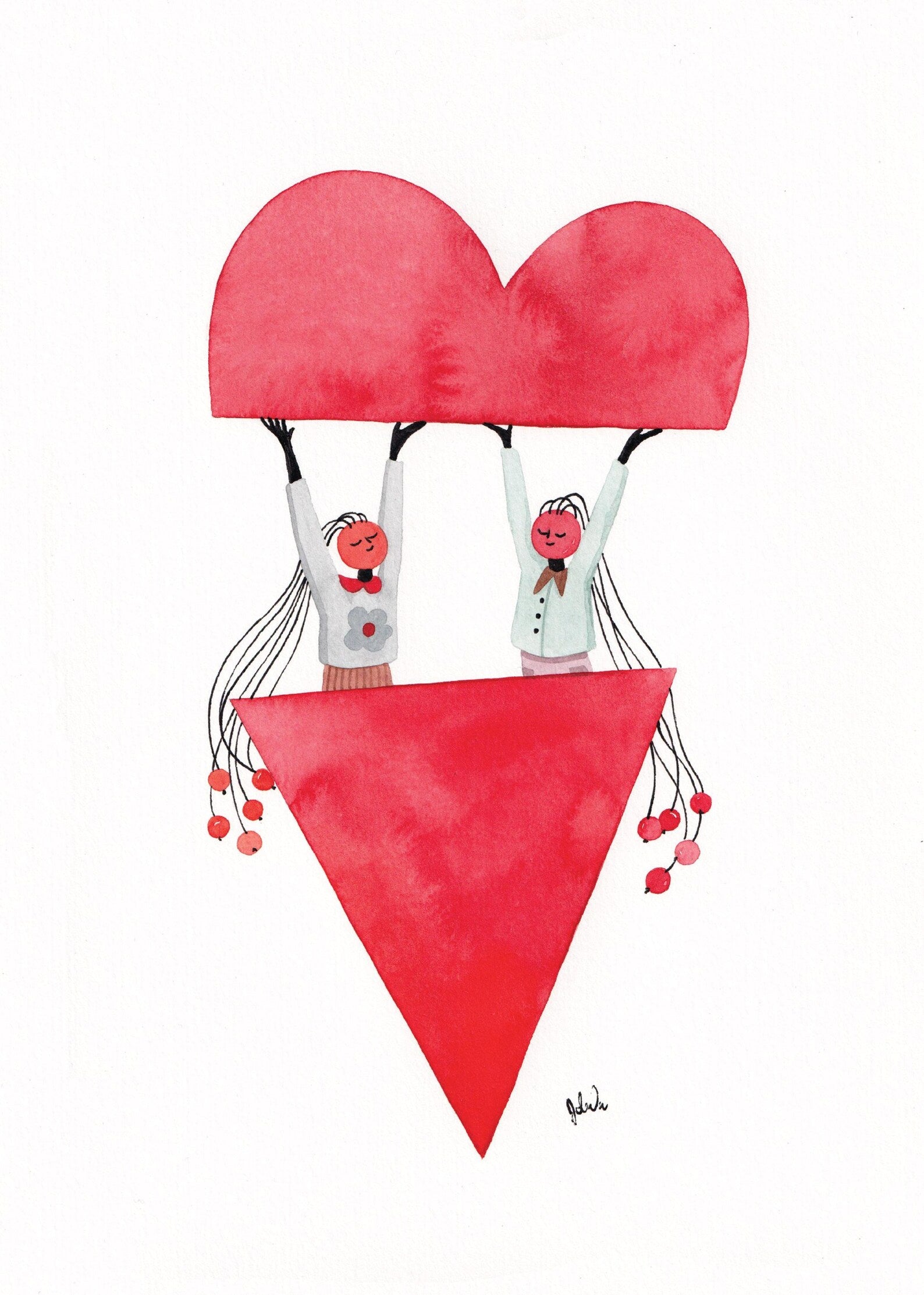 Love (sydän) Postikortti