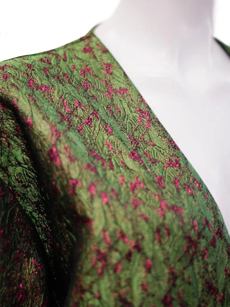 Josephine kimono, Green Purple Foliage