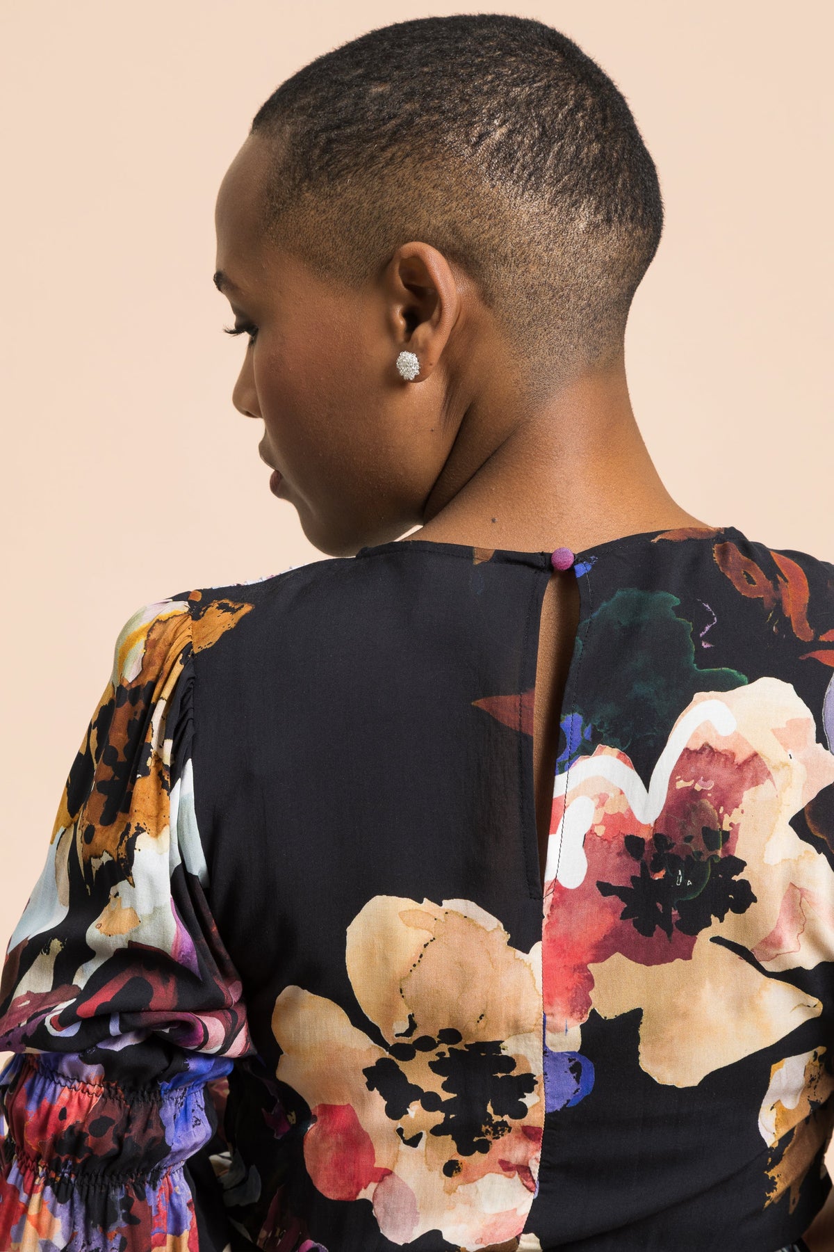 Muse Blouse, Black Anemone