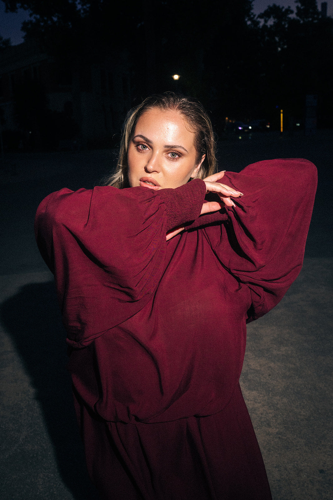 Puff Dress, Merlot