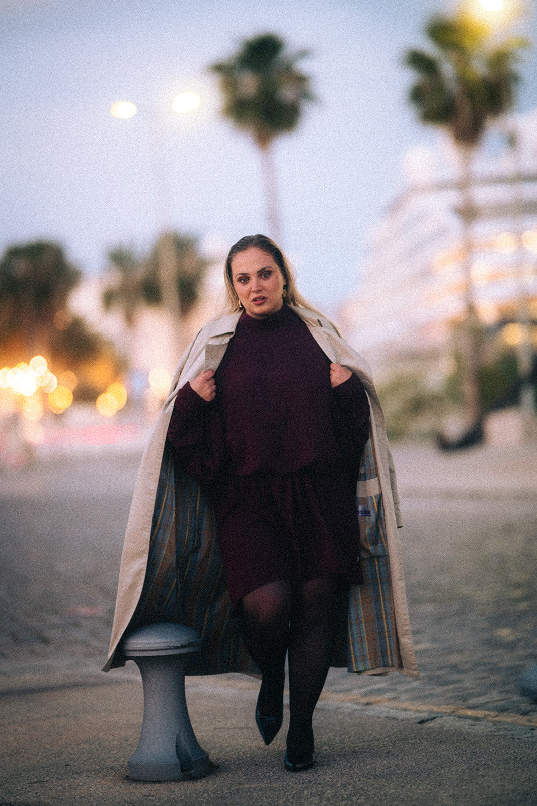 Puff Dress, Merlot
