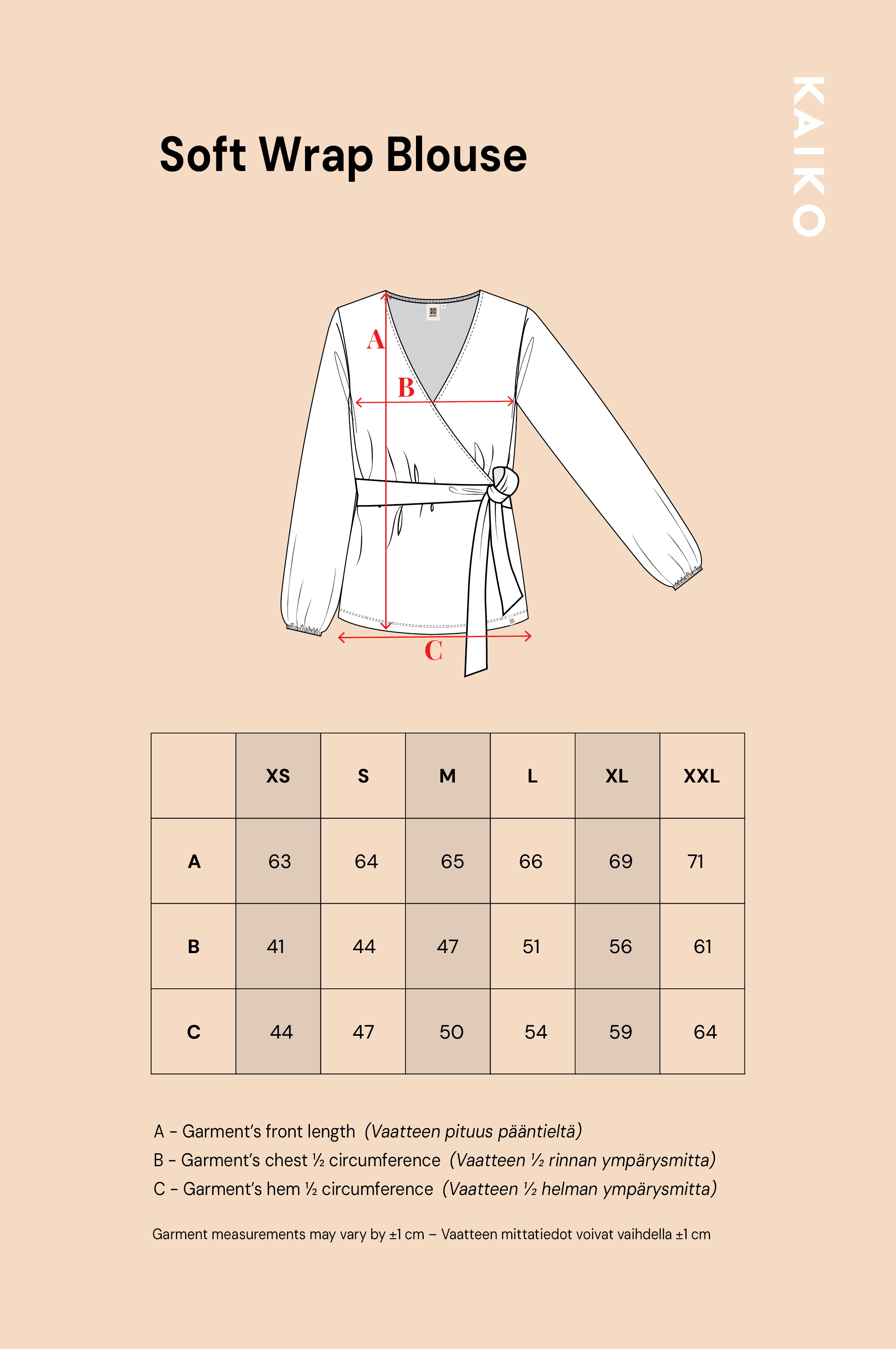 Soft Wrap Blouse, Wild Lea Mini