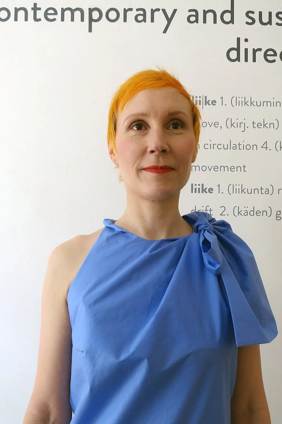 Knot Dress Crispy Cotton Forget-me-not Blue