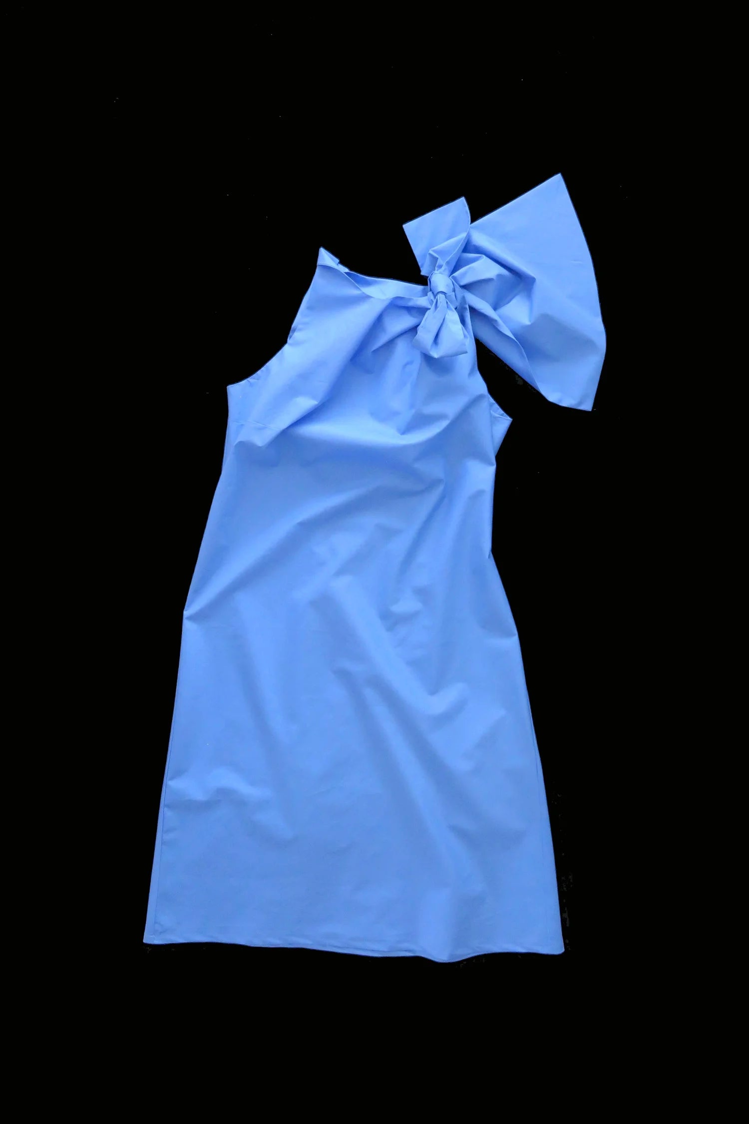 Knot Dress Crispy Cotton Forget-me-not Blue