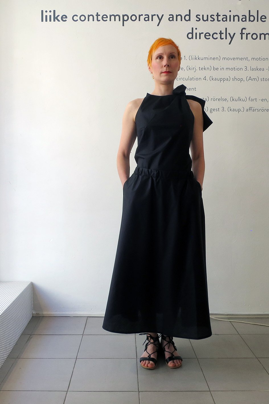 Knot Top Crispy Cotton Black