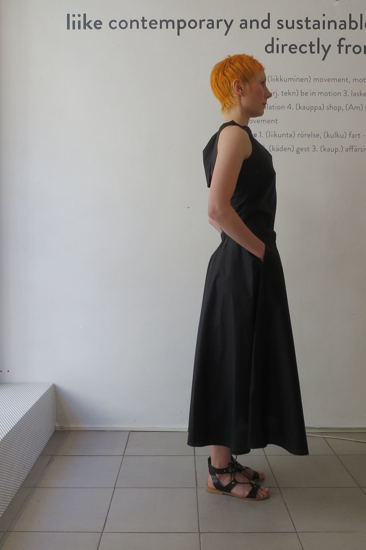 Knot Top Crispy Cotton Black