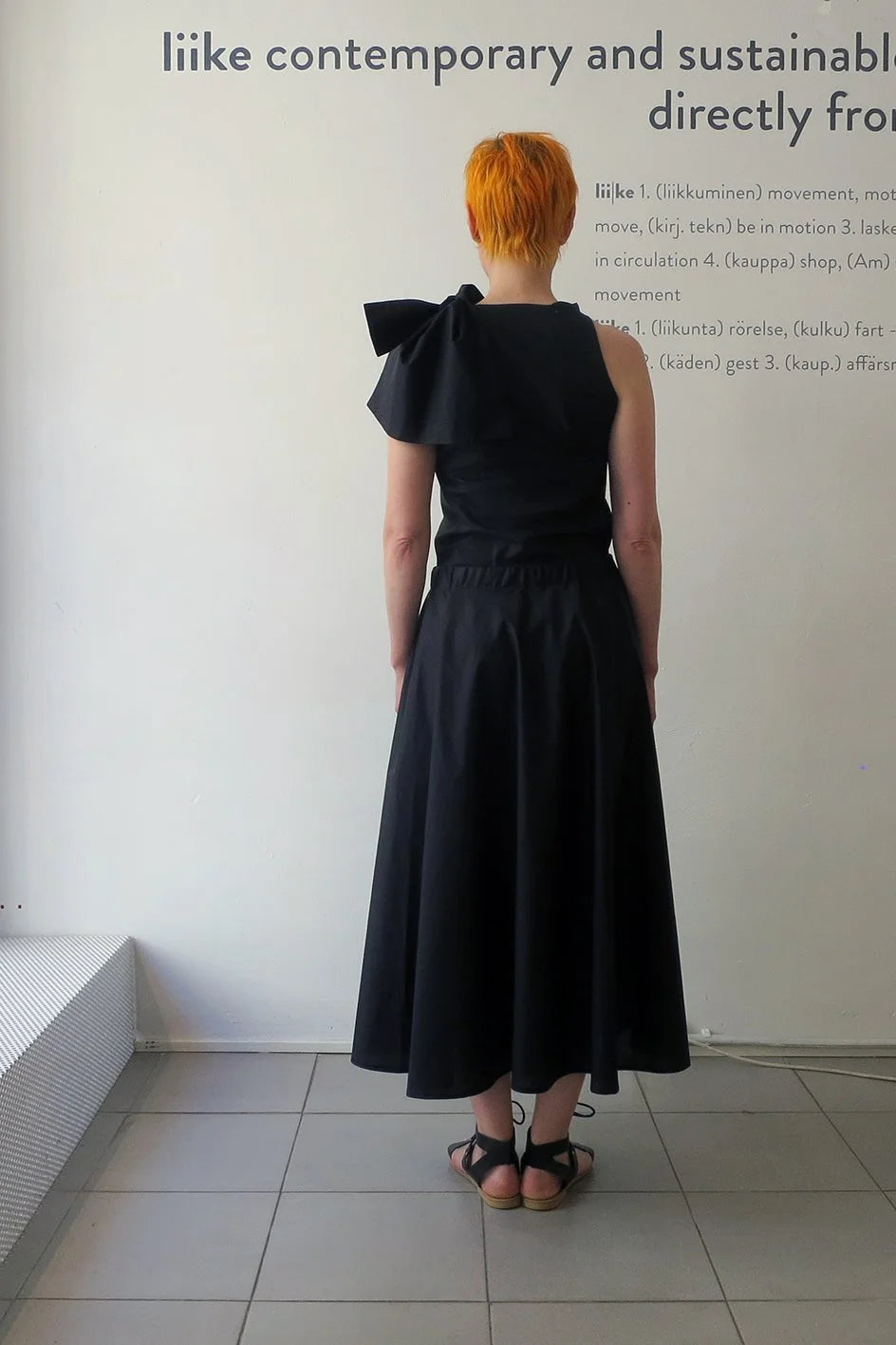 Knot Top Crispy Cotton Black