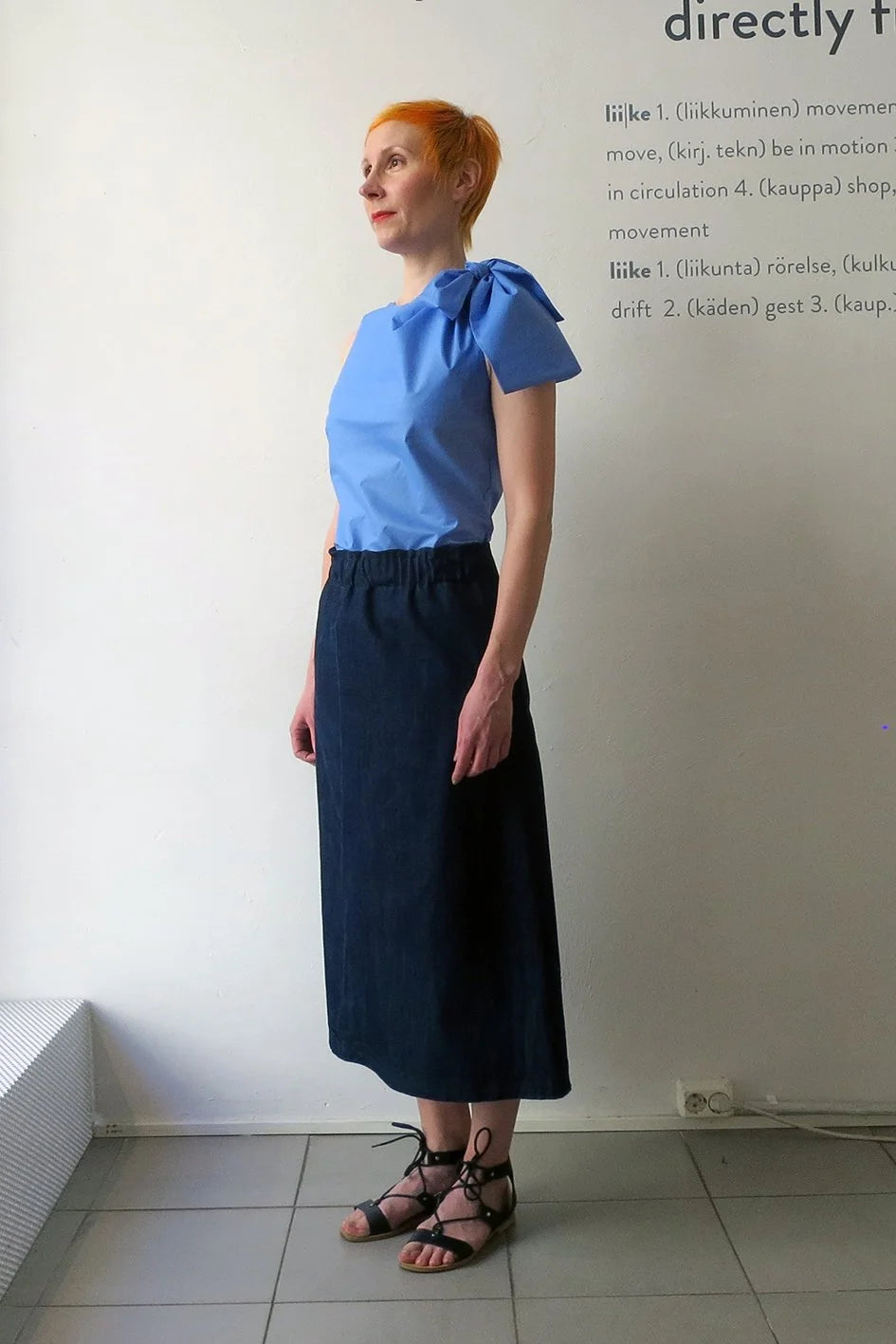 Knot Top Crispy Cotton Forget-me-not Blue