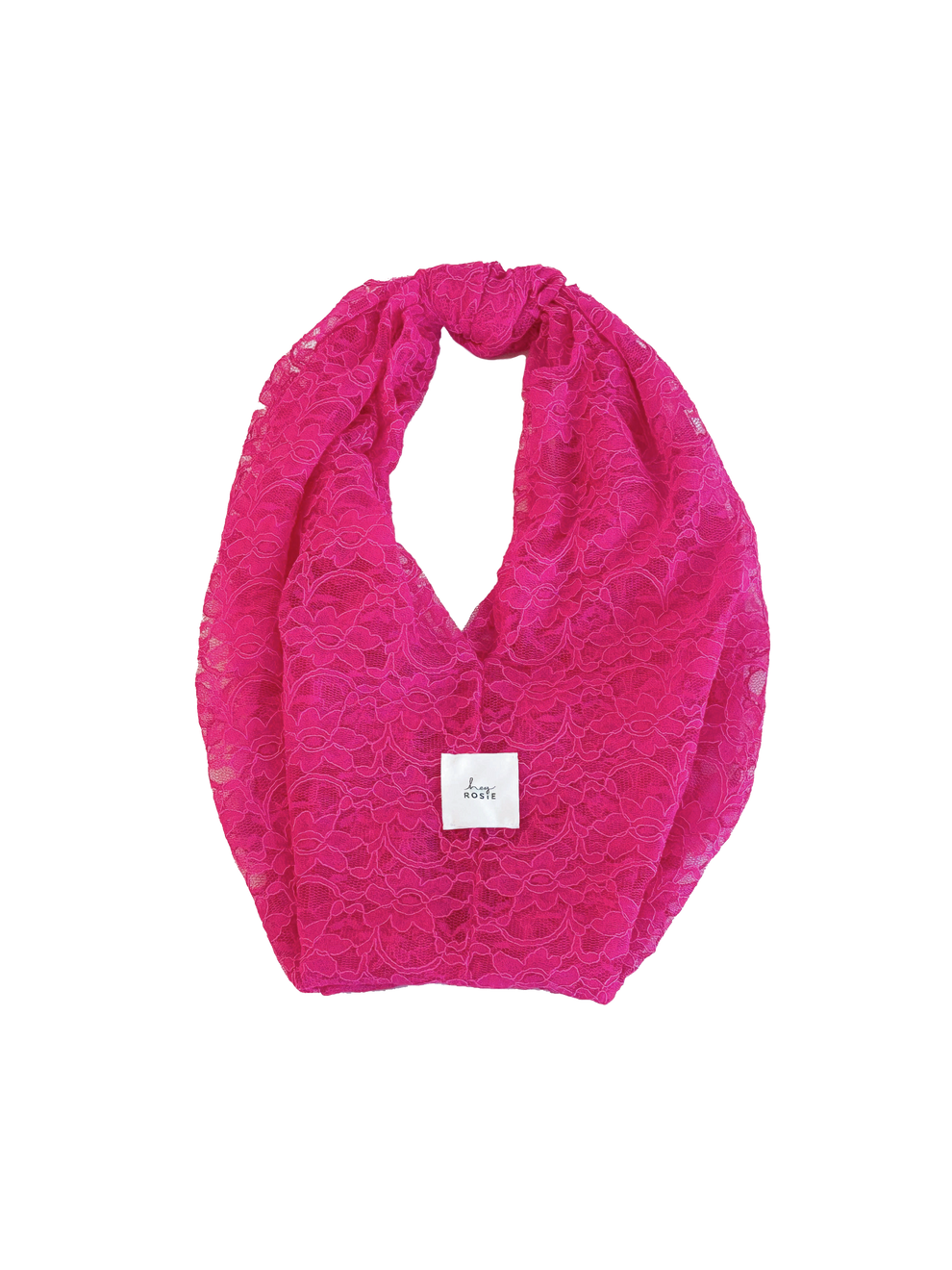 Lace Knot Bag - Think Pink
