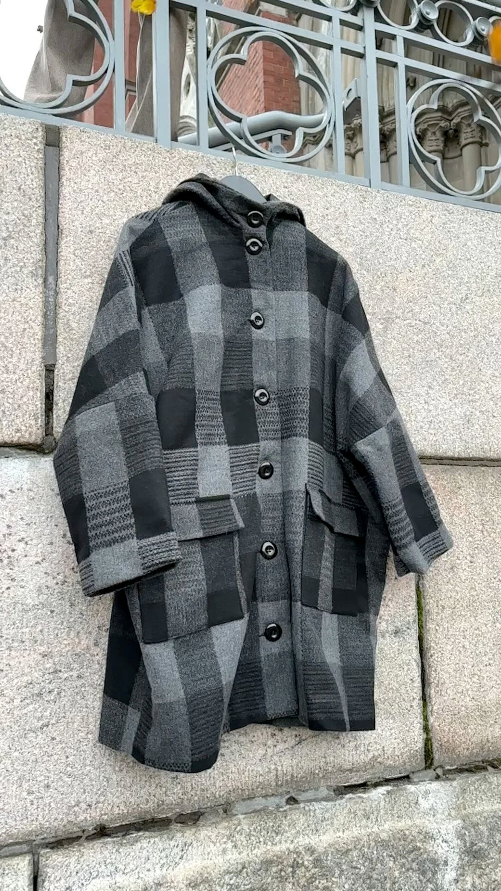 Leija Jacket, grey checkered