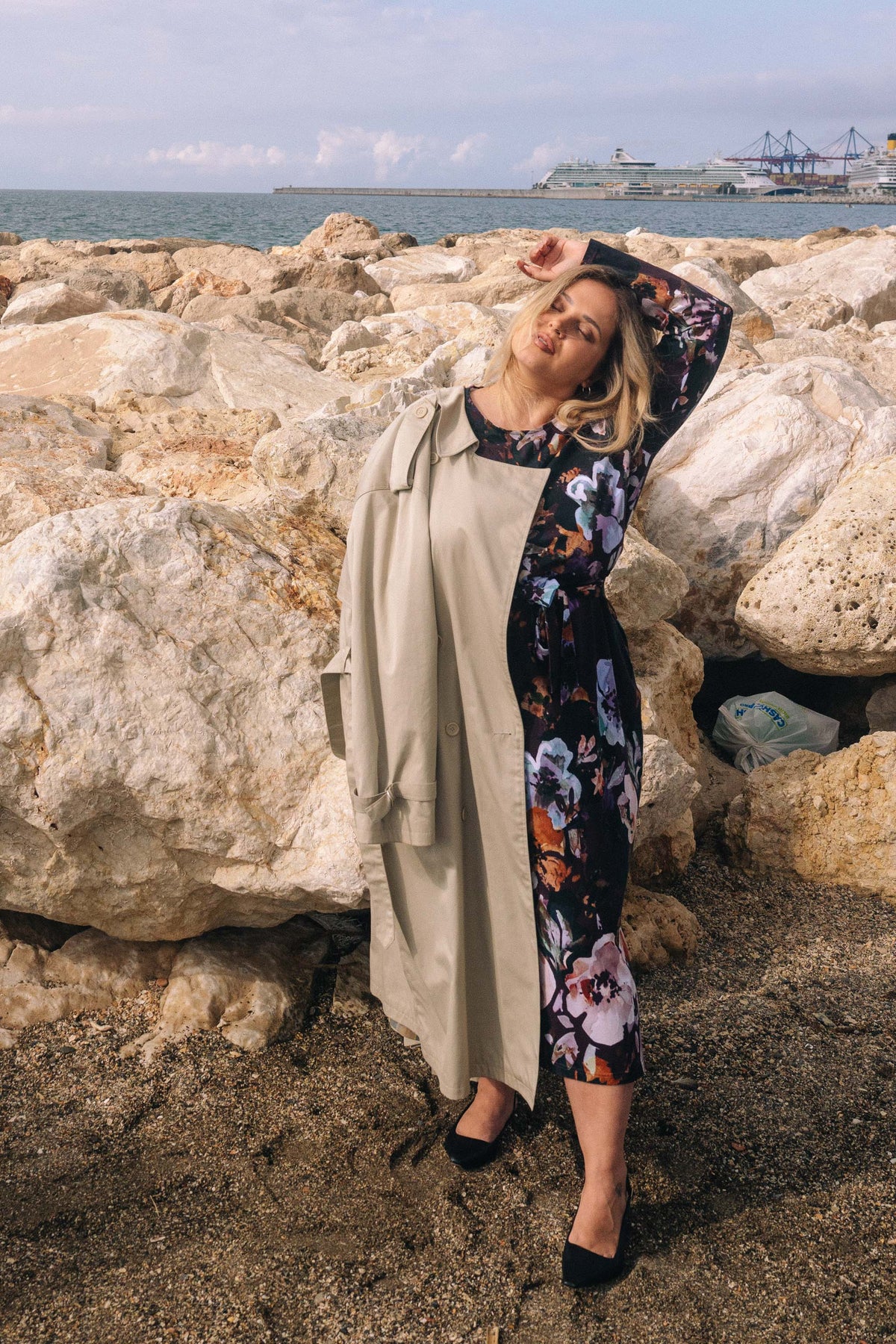 Midi Belted Dress, Maroon Anemone