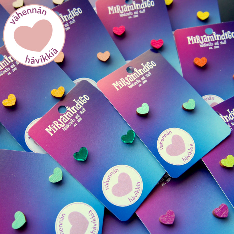 Hävikki Hjärta Mini nappikorvakoru