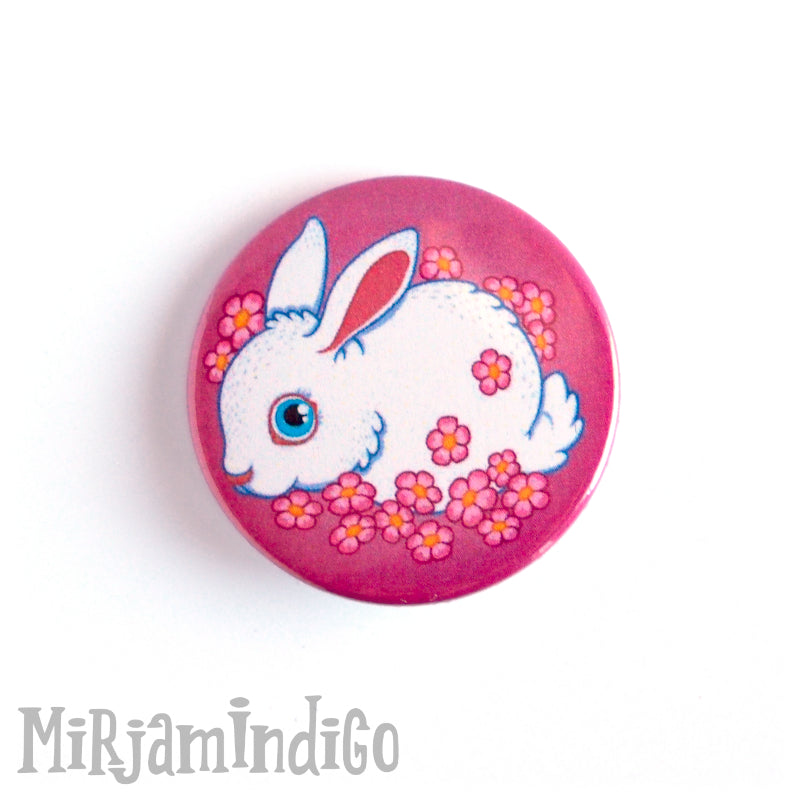 Flower Bunny rintanappi 38mm