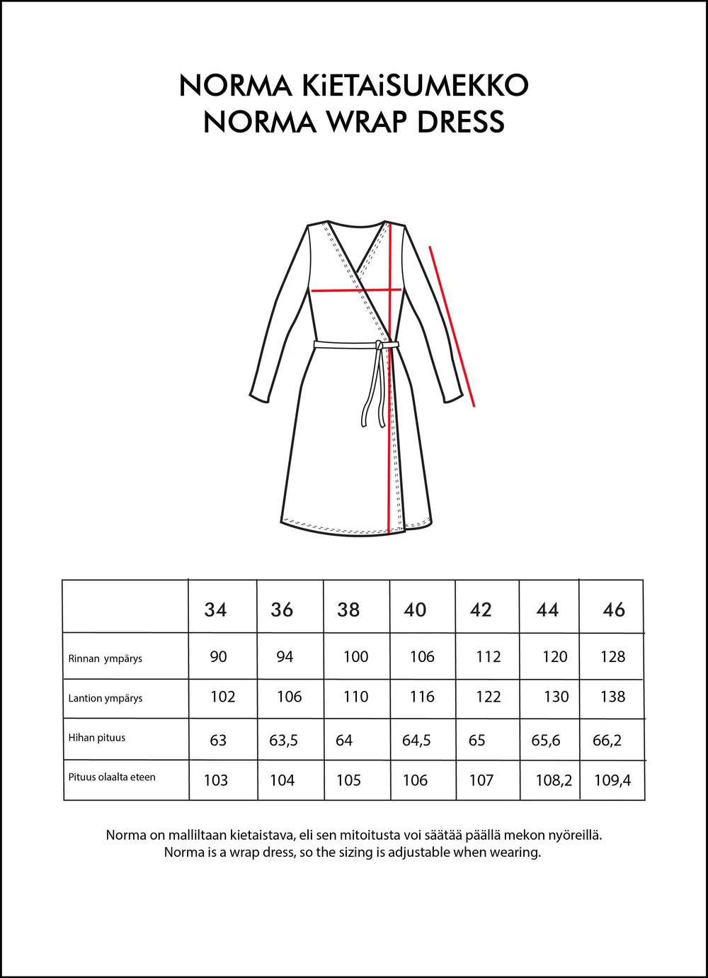 Norma kietaisumekko, musta