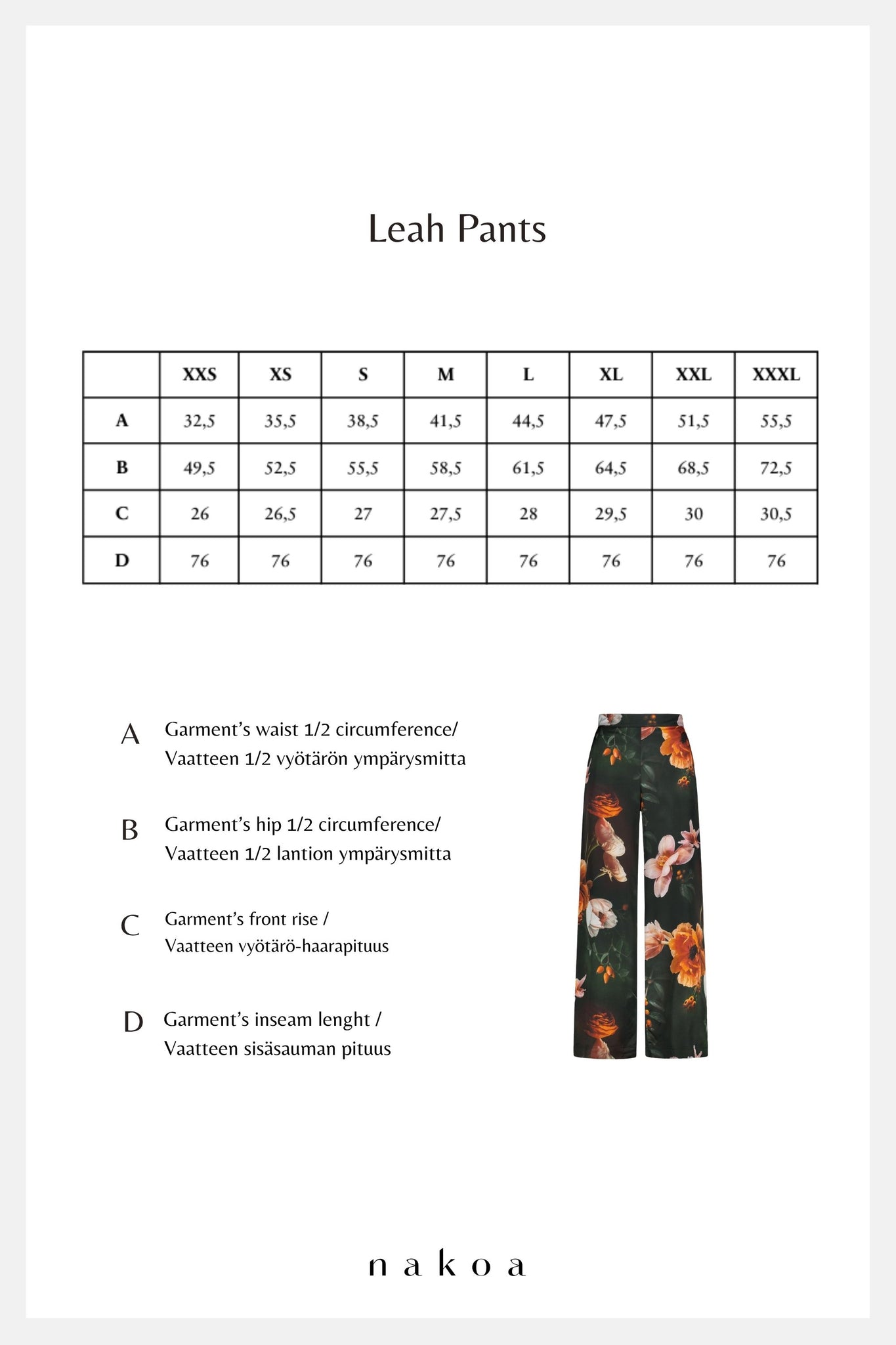 Leah Pants, Copper Flower