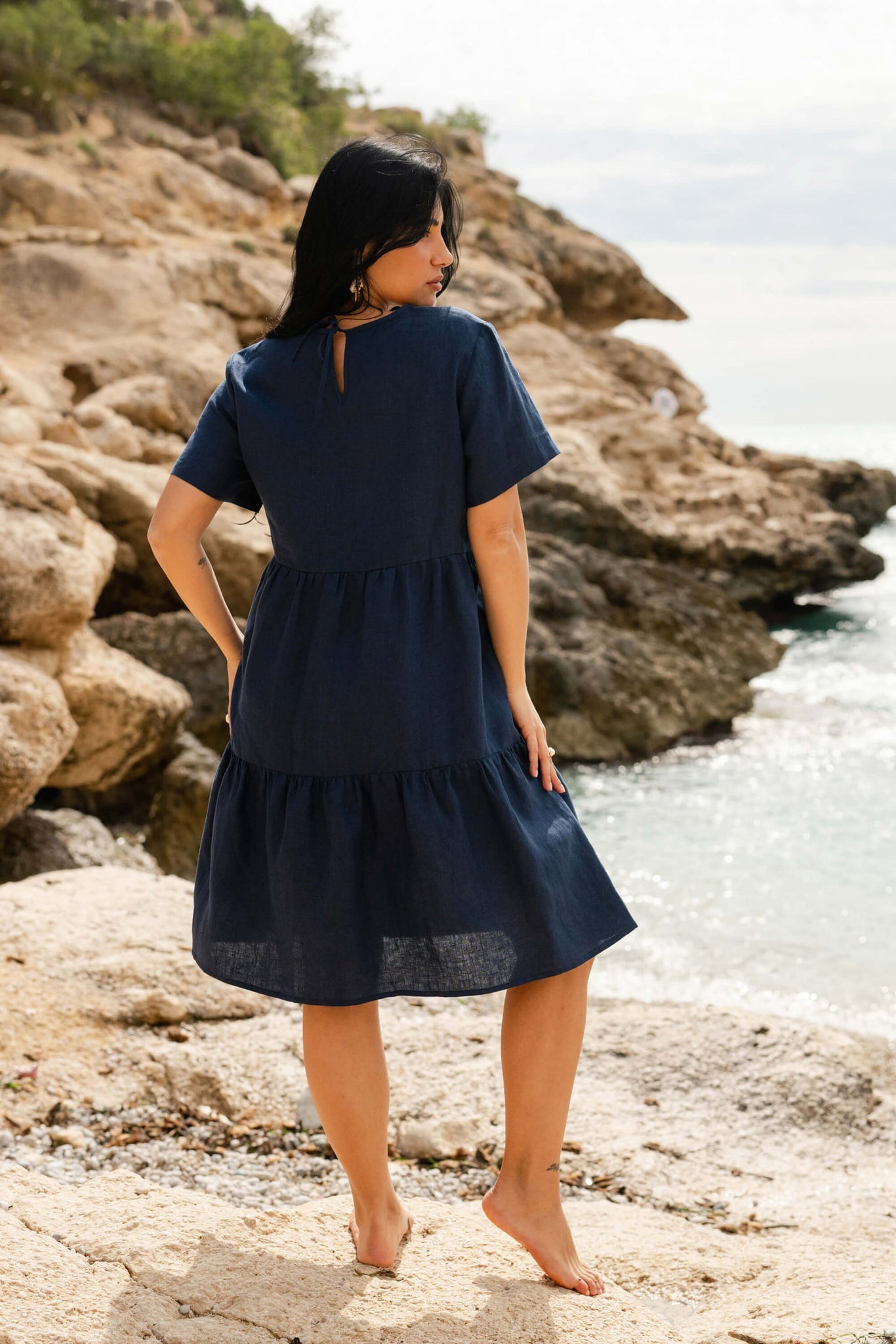 Olivia Dress, Oxford Navy