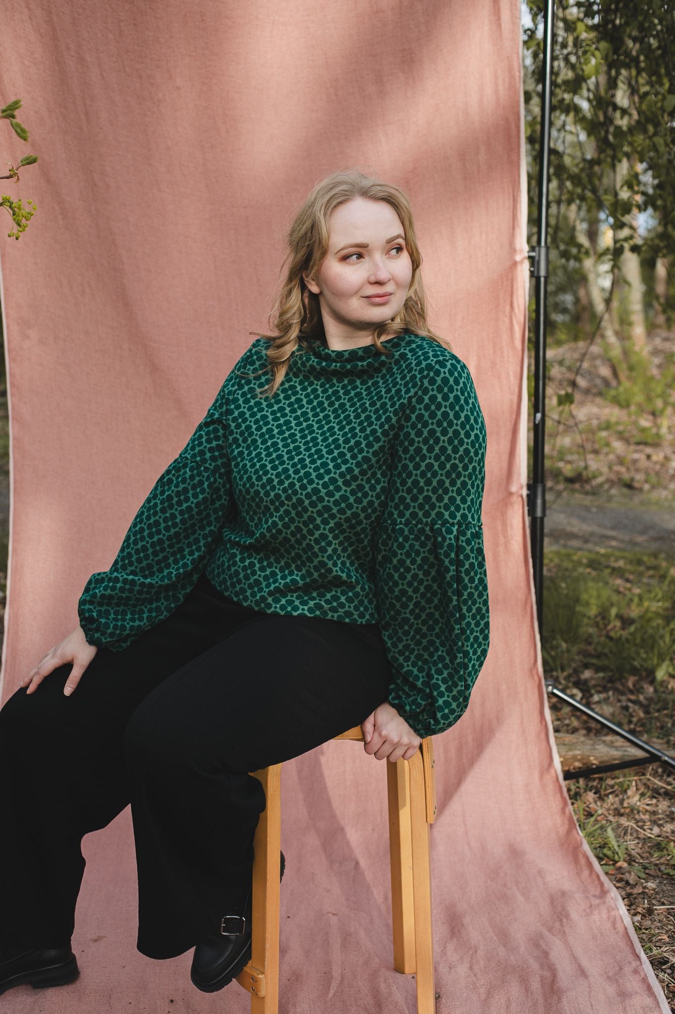 TALVIKKI merinovillapaita, Apila vihreä