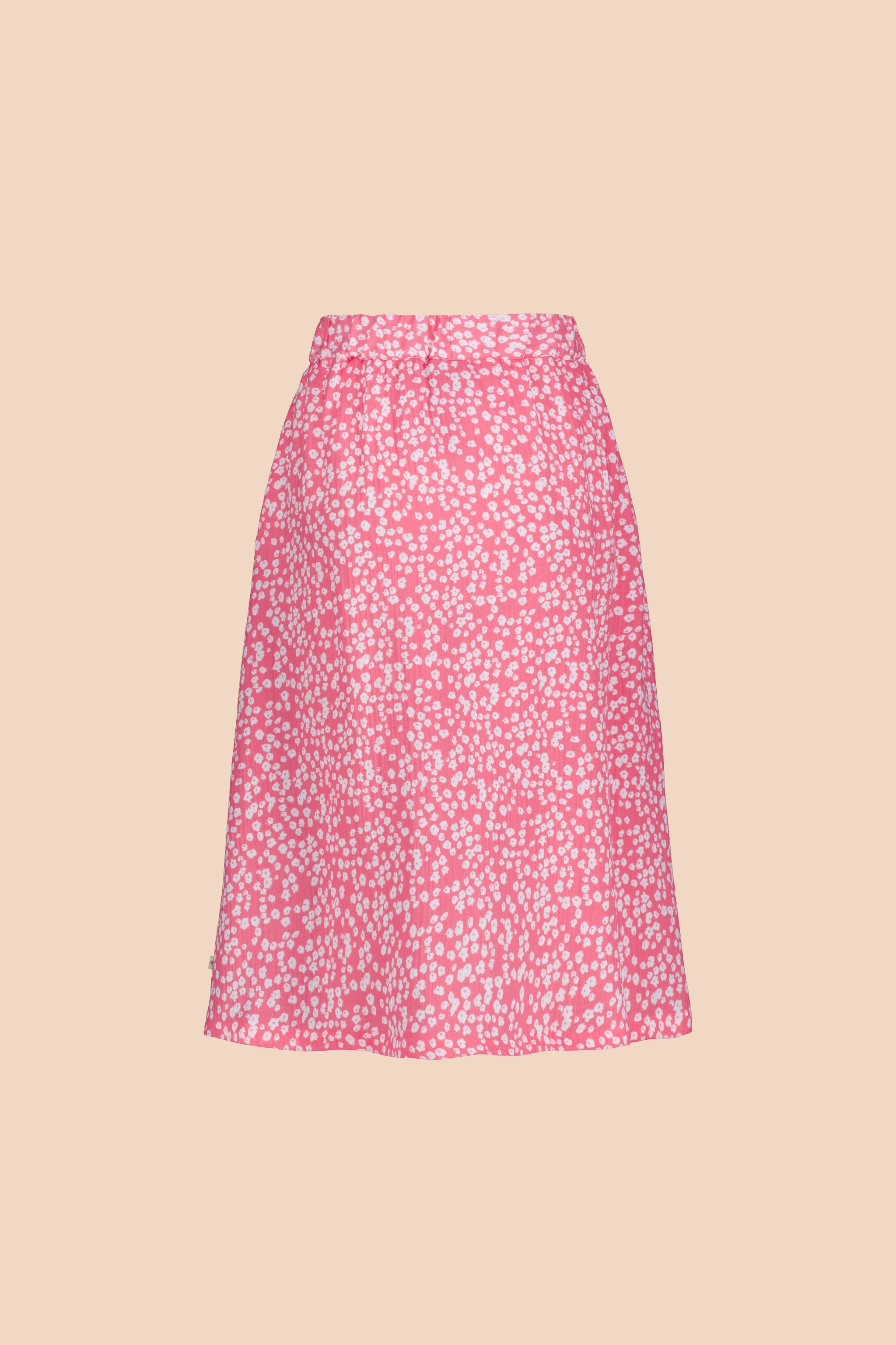 Button Skirt, Flora Pink
