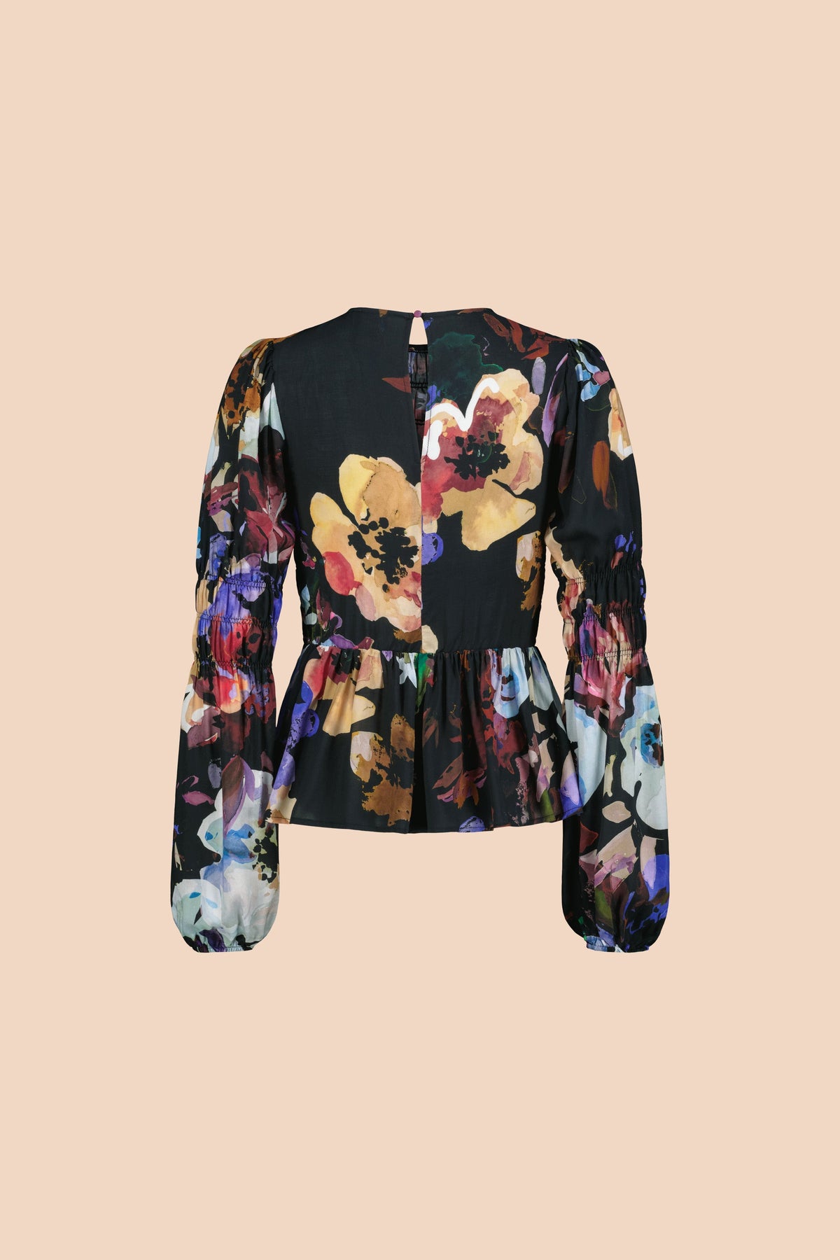 Muse Blouse, Black Anemone