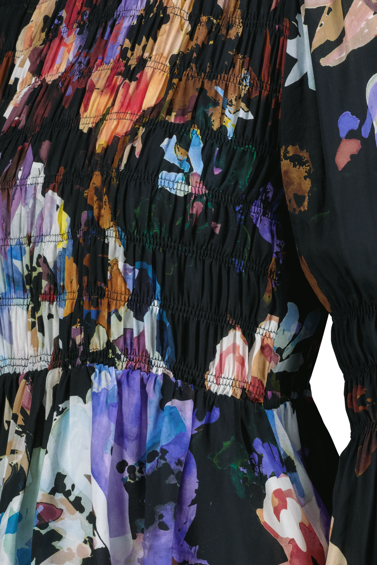 Muse Blouse, Black Anemone