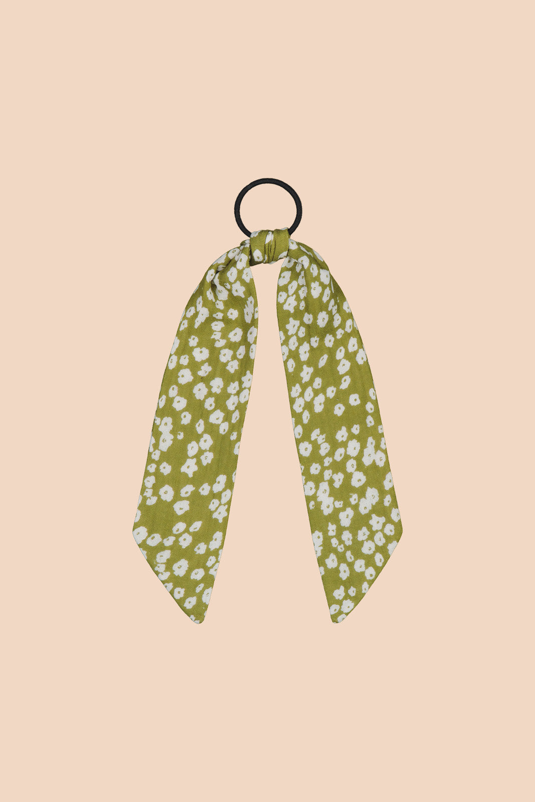 Ponytail Scarf, Flora Olive