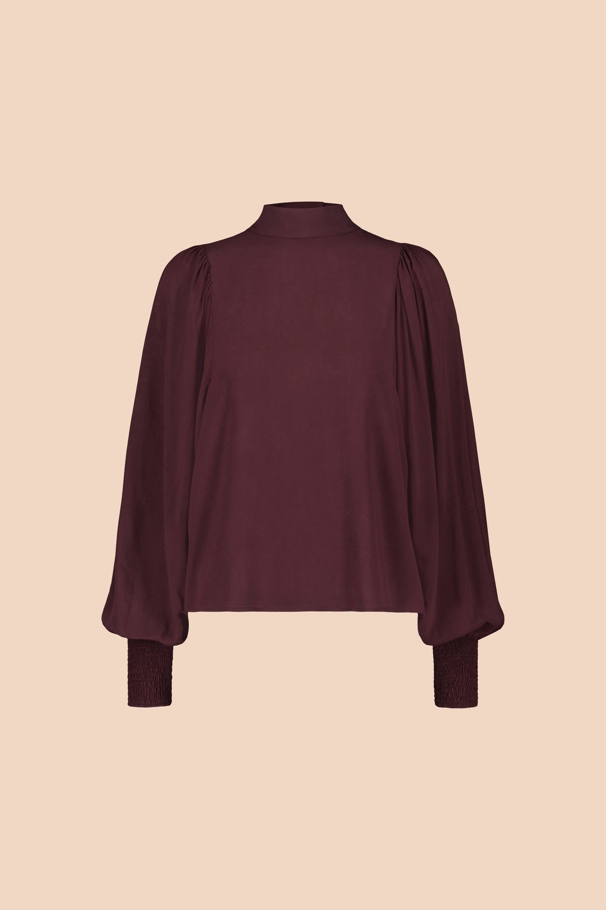 Puff Blouse, Merlot