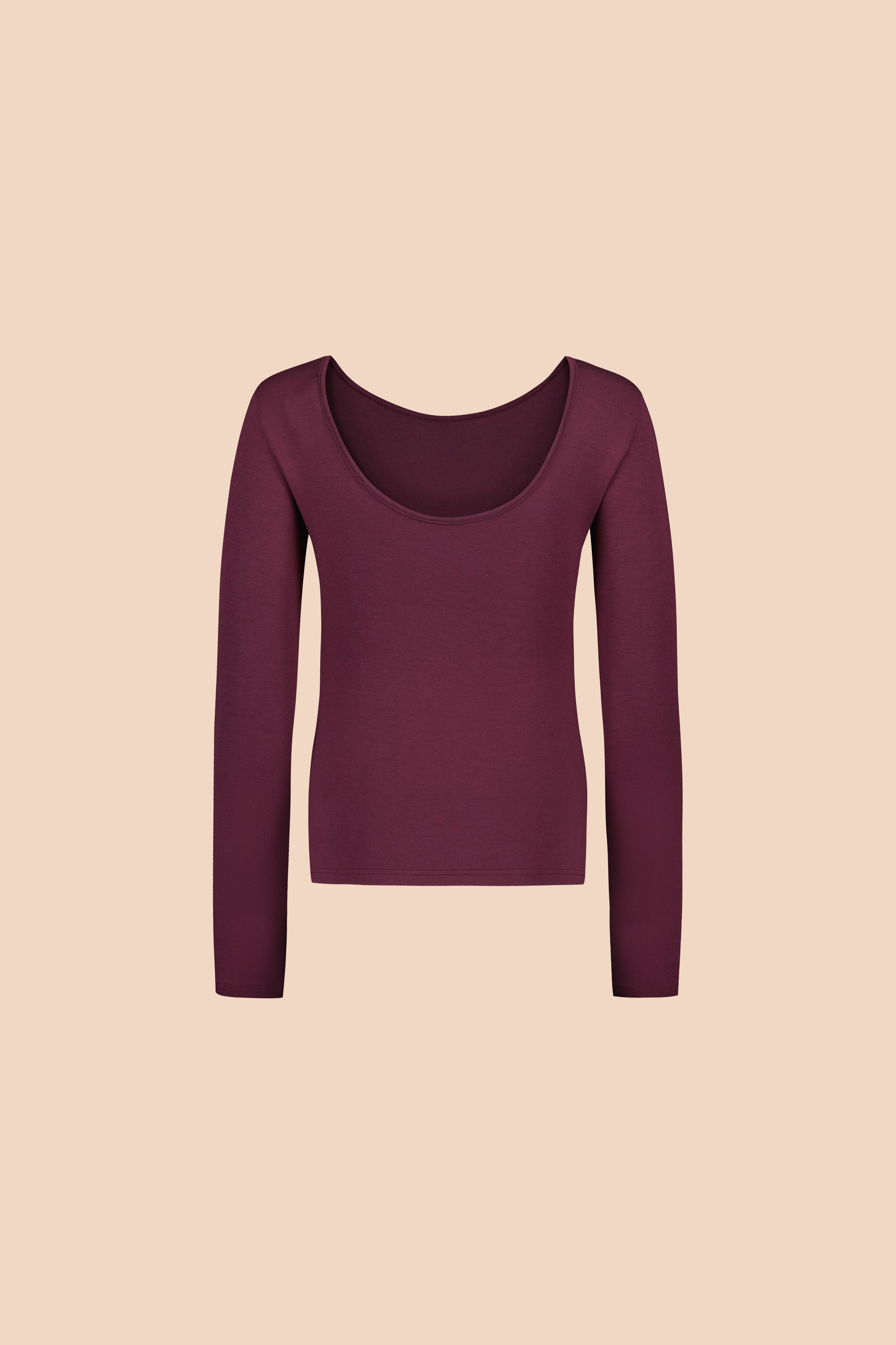 Scoop Back Top, Cherry