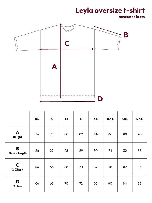 LEYLA oversize T-paita, Tigreza