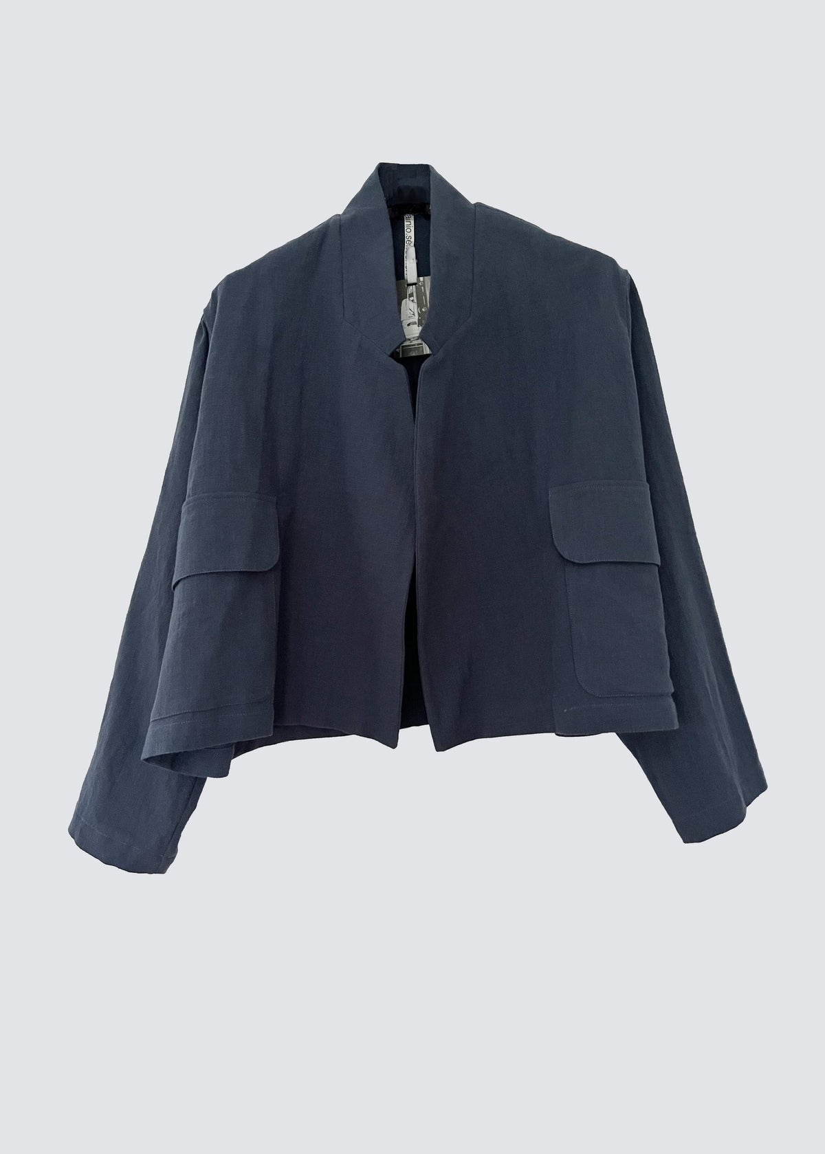Jean Cropped Linen Blue-Grey, Stonewash