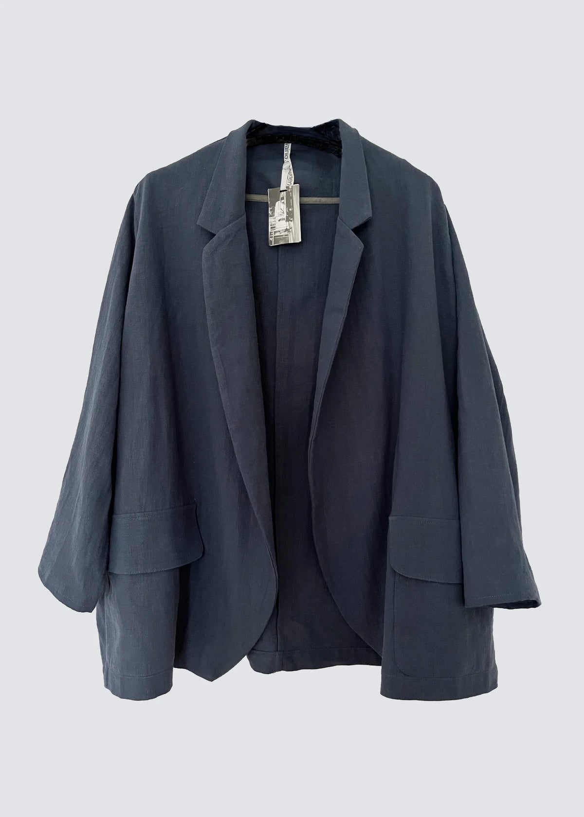 Jean Blazer Linen Blue-Grey, Stonewash