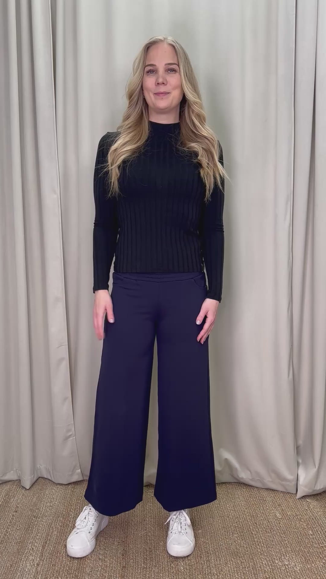 Aava Housut, Tummansininen, 7/8 lahje