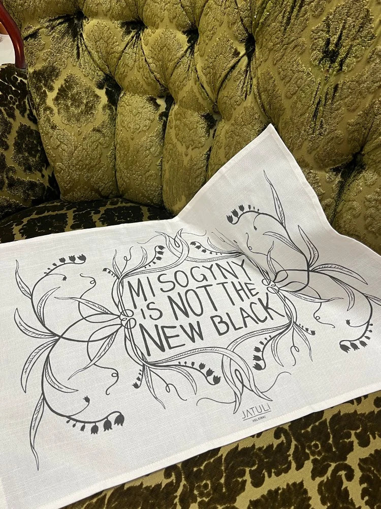 "Misogyny is not the new black" Keittiöpyyhe