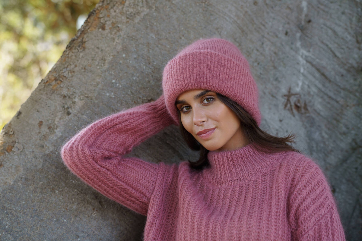 Robin Mohair Knit, Powder Pink