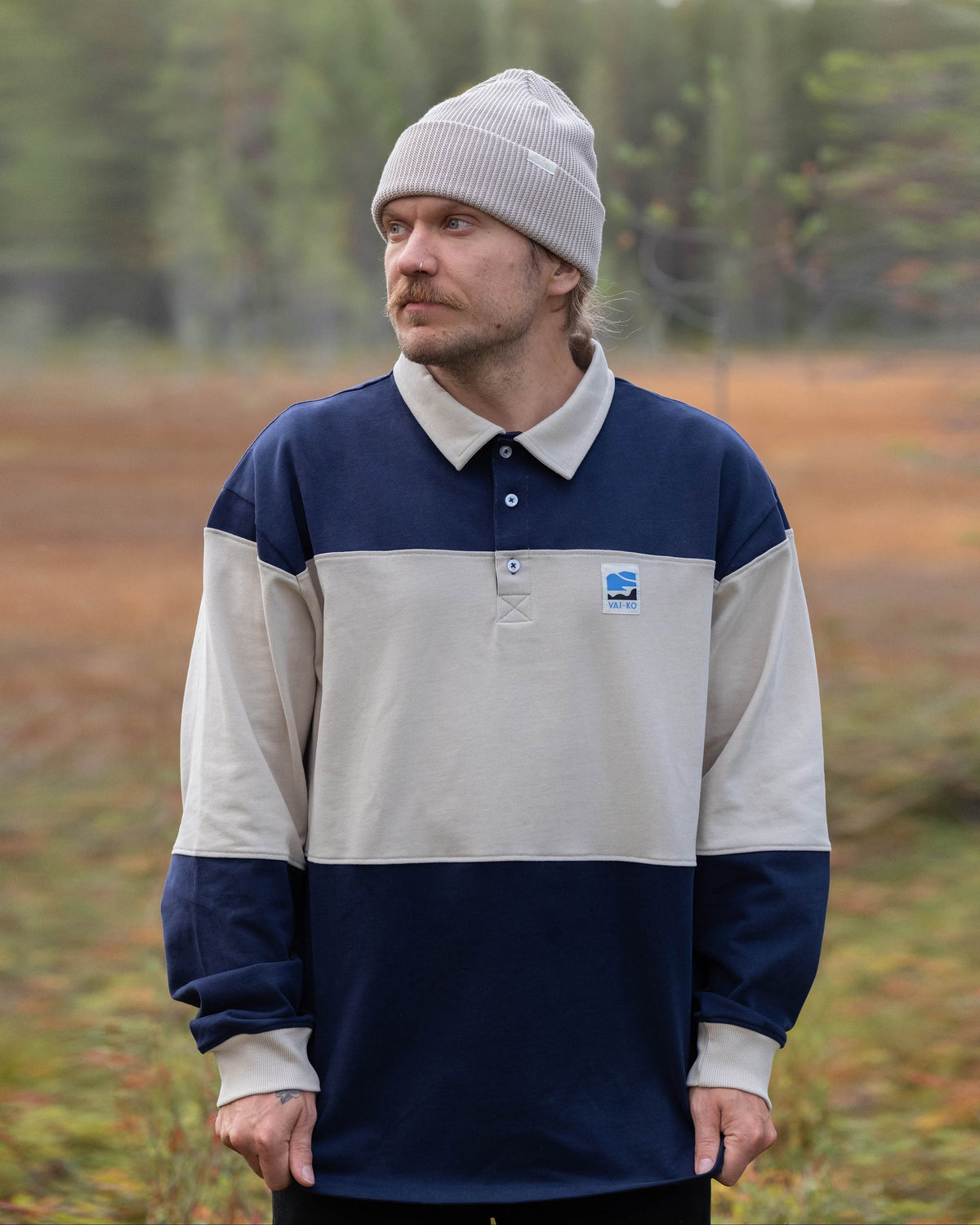 Miesten Rugbypaita, Navy / Beige Sand