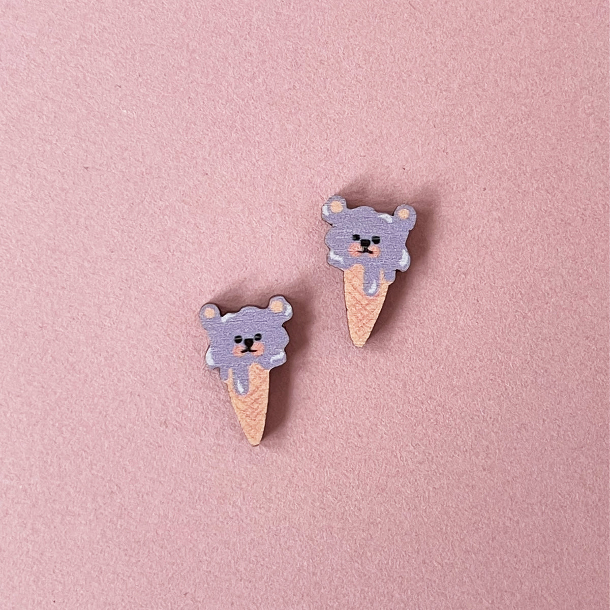 Teddy Bear Ice Cream - Mini nappikorvakorut