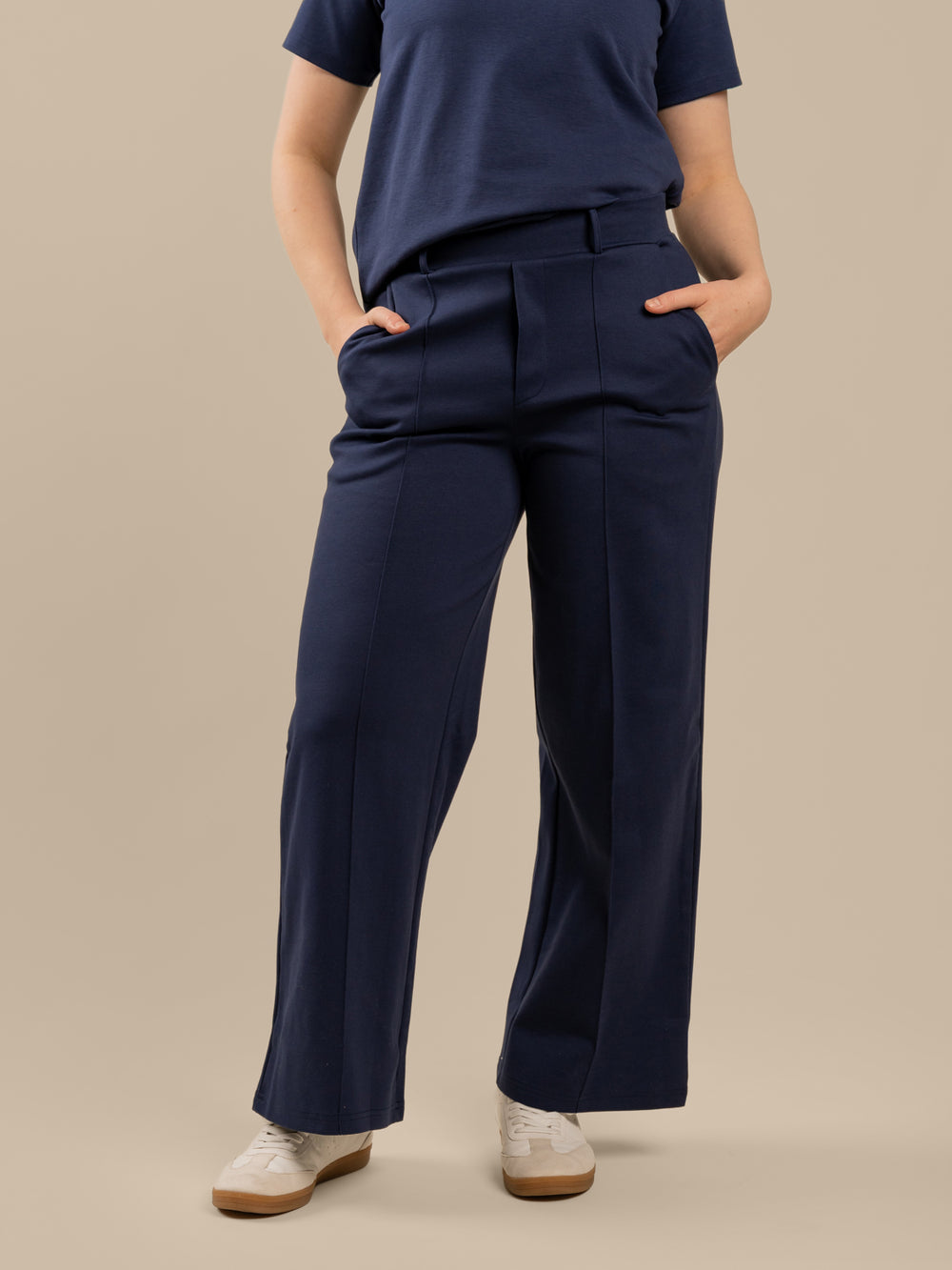 Laskoshousut Leveät, Sininen