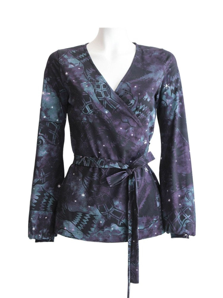 Zoe wrap shirt, Galactic abyss