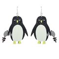 Lasergun Penguin Earrings, MULTIPLE COLOURS Black