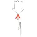 Lasergun Penguin Necklace, MULTIPLE COLOURS Red