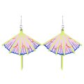 Cocktail Umbrella Earrings, MULTIPLE COLOURS Yellow