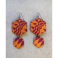 Jatuli Geometric Earrings, MULTIPLE COLOURS Oranssi/Lila