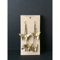 Origami Earrings, Gold Tupla roikkuva