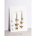 Origami Earrings, Gold Tripla