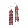 Crazy Granny Designs Vision Earrings Red & black