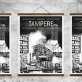 Metropolis Tampere Juliste 50x70 Musta
