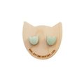 Butoni Design Kissat Earrings, MULTIPLE COLOURS Vaaleanvihreä