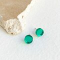 Butoni Design Confetti Earrings Green mirror