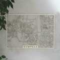 Papurino Kempele Kaupunkikartta (L 50 x 70 cm) Koivu
